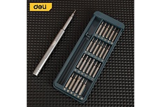 Набор прецизионных отверток Deli DL241025 24 биты, сталь S2 + Cr-V, пластиковый кейс 147016
