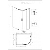 Душевой уголок Grossman Galaxy GR-4130L 130x90 асимметричный, левый