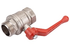 Шаровой для воды Valfex 1" ВР/НР рычаг, никелированная латунь 11Б27фт1М VF.215.NR1.100.Bir