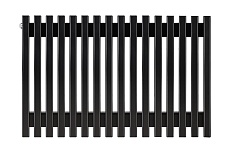 Вертикальный радиатор c боковым подключением, ARBIOLA Compact H 600-63-16 HWN, RAL 9005 матовый черный 303902