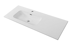 Тумба с раковиной Cezares Eco-Cer-N 120 см 2 ящика, 1 дверца, левая Bianco Lucido