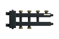 Коллектор Warme с гидрострелкой компакт на 4 контура с накидными гайками WKD.R.85.K.F.2+1+1