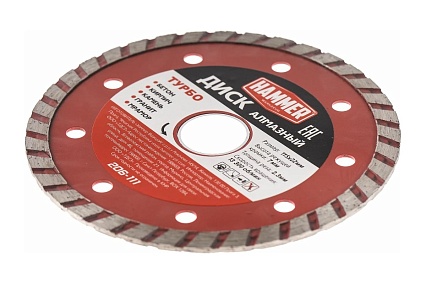 Диск алмазный универсальный Турбо Flex 206-111 DB TB (115x22 мм) Hammer 30695
