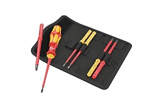Набор насадок с отвёрткой-битодержателем WERA Kraftform Kompakt VDE 7 Universal 1 Tool Finder 7 предметов WE-006600