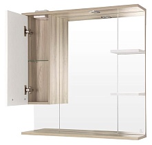 Зеркальный шкаф Style Line Ориноко 80 см белый/бежевый