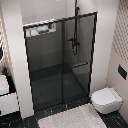 Душевая дверь Grossman Style 100x195 тонированное, черный матовый 100.K33.05.100.21.10