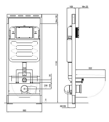 Инсталляция для унитаза Aquatek Easy Fix 113x51 INS-0000010