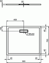 Поддон для душа Ideal Standart Ultra Flat New 90x75, белый глянцевый