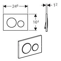Кнопка смыва Geberit Sigma 20 115.882.KM.1
