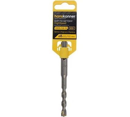 Бур SDS+ 8х110 мм Hanskonner H9019-F08-110