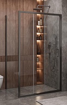 Душевой уголок Cezares MOLVENO-AHF-31-120/90-C-GM-IV 120x90 прозрачный, оружейная сталь