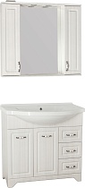 Зеркальный шкаф Style Line Олеандр-2 90 см рельеф пастель