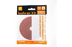 Круг алмазный гибкий шлифовальный АГШК (100 мм; Р3000; с водой) Bohrer 55110300