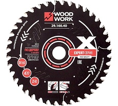 Диск пильный Эксперт 160x2.2/1.6x20 мм, Z=40, A=15° WOODWORK 29.160.40