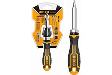 Трещоточная отвёртка с битами Ingco 8 шт INDUSTRIAL AKISD0808