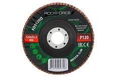 Круг лепестковый керамический торцевой 125x22.2 мм, P120 Rockforce RF-FD5120Q(51999)