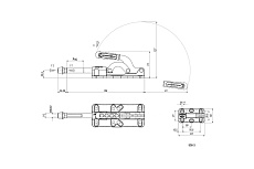 Плунжерный зажим KUKAMET с горизонтальным кронштейном 536-3-Q14