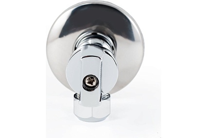 Угловой шаровой кран для бытовой техники PROFACTOR PF CHROME н/цанга 1/2 дюйма х 10 мм PF BAV 357C