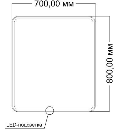 Зеркало Vincea VLM-3VC700-2 70x80 см, сенсорный выключатель, диммер, антипар Зеркало Vincea VLM-3VC700-2 70x80 см, сенсорный выключатель, диммер, антипар