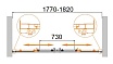 Душевая дверь Cezares MOLVENO-BF-2-180-C-Cr-IV 180x190 прозрачная, 2 двери