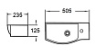 Раковина WeltWasser WW AISBACH 7950 GL-WT R 50 см, правая 10000008693 белый глянец