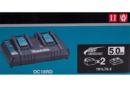 Аккумулятор 191L75-3 (2 шт; 18В; 5.0 Ач; Li-Ion) с зарядным устройством Makita 199380