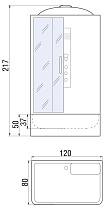 Душевая кабина River Vitim 120/80/50 МТ 120x80 матовая, 10000003204