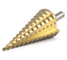 Сверло ступенчатое 4-39 мм, HSS, с износостойким покрытием, цилиндрический хвостовик Beltools ri.166.37