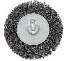 Щетка дисковая с хвостовиком волнистая 75x10x0.35 мм, STEEL ПрофТим HA7510-ST-035