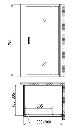 Душевой уголок Gemy Sunny Bay S28170-A80 90x80