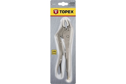 Зажимные клещи с закругленными губками Topex 225 мм 32D855