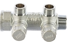 Запорный коллектор с 2 отводами FAR 3/4&quot; 1/2&quot; НР, плоск.присоед. FK 3860 3412TP
