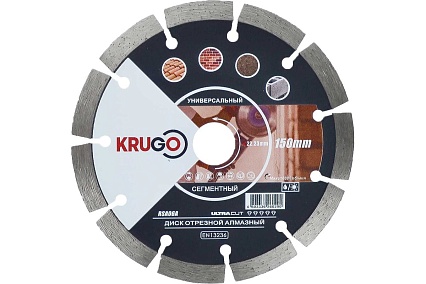 Диск алмазный сегмент 150x2.2x22.23x10 мм KRUGO RSA06A