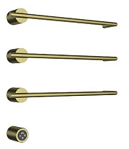 Полотенцесушитель электрический AQUAme AQM3143BG золото брашированное