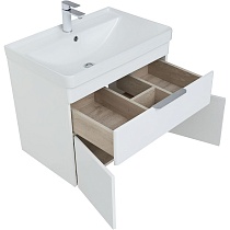 Мебель для ванной Aquanet Ирис new 70 см, 1 ящик 2 дверцы, белый глянец