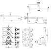 Душевой набор Paffoni Modular Box KITMB019NO046KING душ 30 см, излив 24.5 см, черный