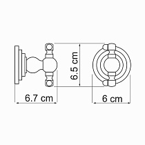 Крючок WasserKRAFT Ammer K-7023D двойной, матовый хром