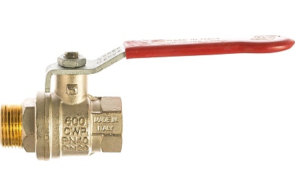 Шаровой кран RUB 3/4" DN20 PN40, ВР-НР, серия MILANO (S.90), ручка S90E20