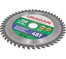Диск пильный по дереву Uragan Expert (230х32/30 мм; 48Т) 36802-230-32-48_z01