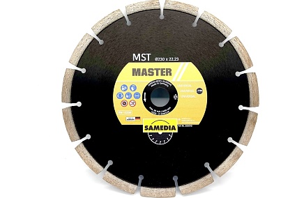 Диск алмазный универсальный MASTER MST (230х22.23 мм; 15 сегментов) SAMEDIA 300010