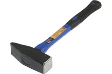 Молоток Тундра слесарный, квадратный боек, фиберглассовая обрезиненная рукоятка, 1500 г 881992