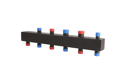 Коллектор Rommer 3/4 отопительных контура, 1х1 1/4 RDG-0016-004034 RG008T2Q20B8I4