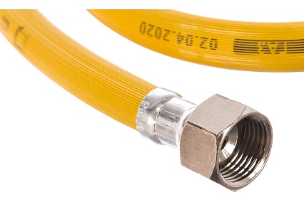 Подводка для газа СТМ ГАЗ ПВХ, 1/2", гайка-гайка, 80 см CGVF1208