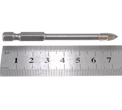 Сверло по стеклу керамике (6х75 мм; 1/4HEX) Heller 50094