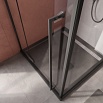 Душевой уголок Cezares Liner 90x90 прозрачный, черный матовый LINER-A-1-90-C-NERO-L
