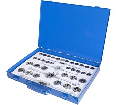 Набор метчиков и плашек AV Steel 110 предметов в металлическом кейсе, шт AV-921173