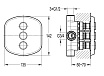 Переключатель потоков Cezares GLOBO-F-DEV3-B-01 3-х позиционный