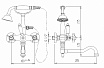 Смеситель для ванны Cezares First FIRST-VDF-01-Bi хром, белый