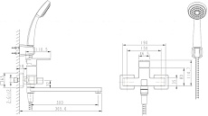 Смеситель универсальный Bravat Riffle F672106C-LB хром