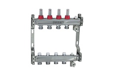 Коллекторная группа 1 Heizen нержавеющая сталь, 4 выхода на 3/4, IVR 802 180222504